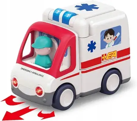 Іграшка AUTO POJAZD SAMOCHÓD KARETKA AMBULANS ŚWIATŁO DŹWIĘK, фото 3