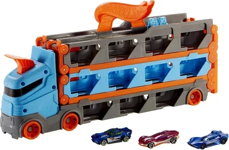 Іграшка Hot Wheels City Transporter Autek Tory Wyścigowe +3 auta GVG37