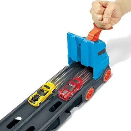 Іграшка Hot Wheels City Transporter Autek Tory Wyścigowe +3 auta GVG37, фото 5