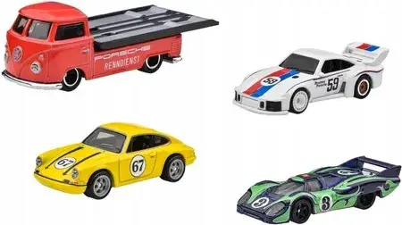 Іграшка Hot Wheels Premium Diorama 4 autek Porsche Renschport HRT54, фото 5