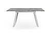 Стіл обідній Мікс меблі Тандем 120-160 см мармур світло-сірий, фото 2