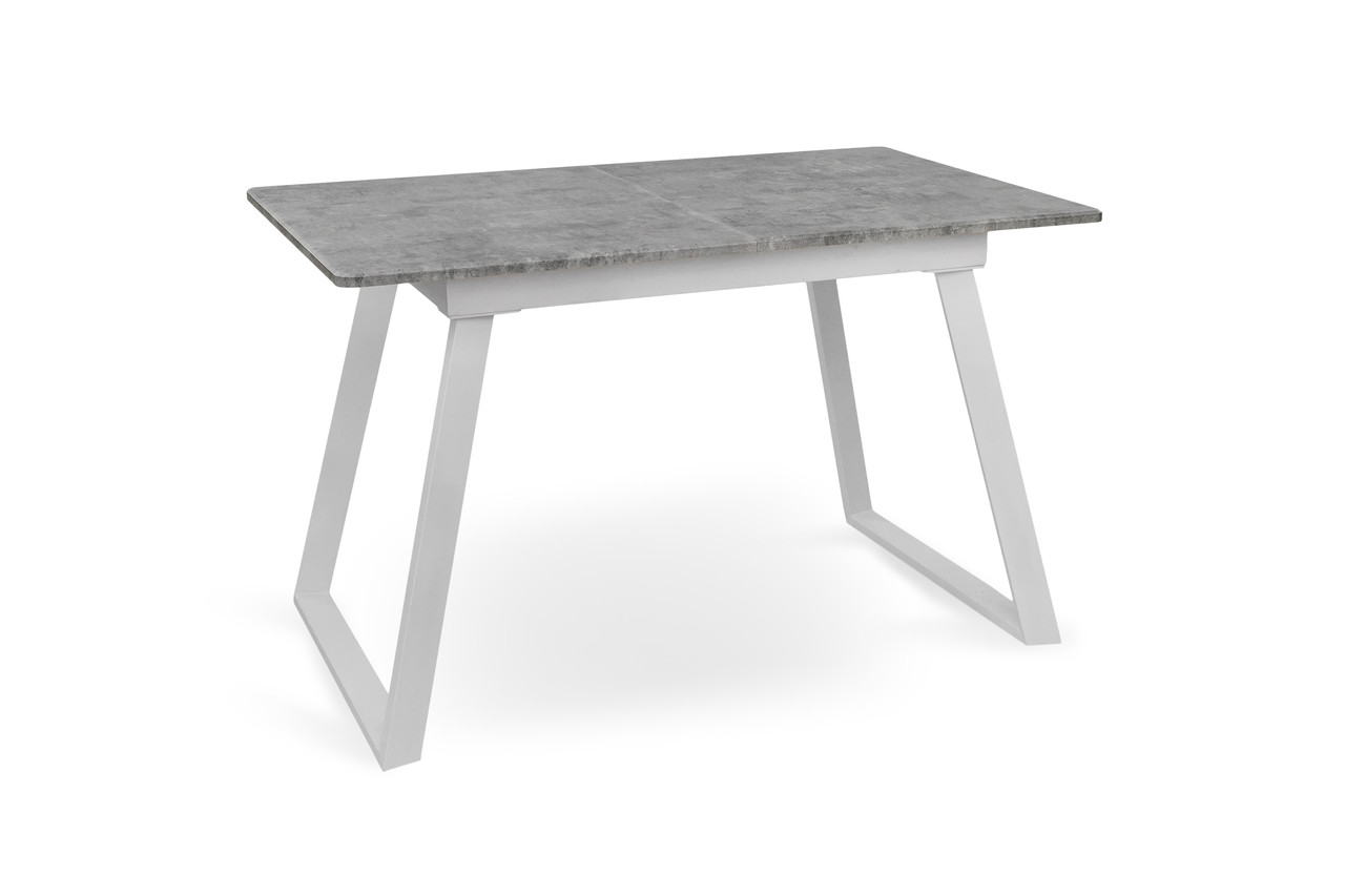 Стіл обідній Мікс меблі Тандем 120-160 см мармур світло-сірий, фото 1