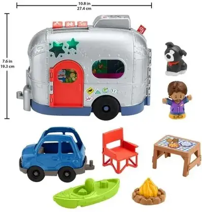 Іграшка Fisher-Price Little People Edukacyjny Kamper Małego Odkrywcy HJN43, фото 3