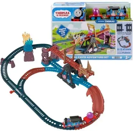 Іграшка Fisher-Price Tomek i Przyjaciele MegaKryształowa Jaskinia i pociągi HMC28, фото 1