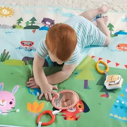 Розвиваючий килимок Fisher-Price Wielkie przygody duża mata do zabawy GXR53, фото 4