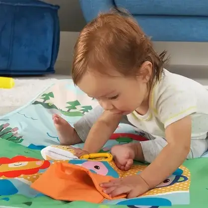 Розвиваючий килимок Fisher-Price Wielkie przygody duża mata do zabawy GXR53, фото 5