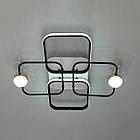 Світлодіодна люстра 55 Вт з пультом д/к та димером колір каркасу білий з чорним D-MX3001-2+2A WH+BK, фото 4