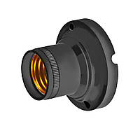 Патрон чорний для лампи E27 60 мм на 220 вольтів
