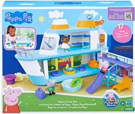 Іграшка Hasbro Świnka Peppa - Statek wycieczkowy z 3 figurkami i akcesoriami F6284, фото 1