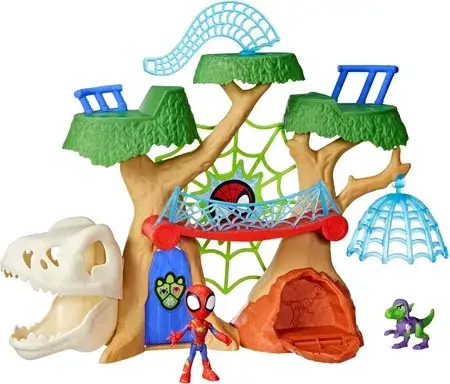 Іграшка Hasbro Spidey i super-kumple - Domek na drzewie Baza Dino-Webs + figurka akcji i dinozaur F9477, фото 1