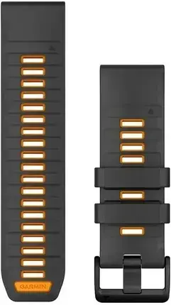 Ремінець для розумного годинника Pasek silikonowy szaro-pomarańczowy QuickFit 26 mm do Fenix 6x/Fenix 7x/7x PRO/Fenix 8 51 mm, фото 1