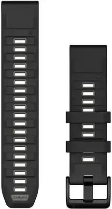 Ремінець для розумного годинника Pasek silikonowy Black-Gray QuickFit 22 mm do Fenix 6/Fenix 7/7 PRO/Fenix 8, фото 1