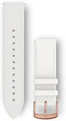 Ремінець для розумного годинника Garmin Pasek ze skóry włoskiej Vivoactive 3/Vivomove HR/Forerunner 645/Forerunner 245 White