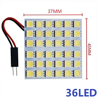 Світлодіодна панель 36SMD 5050 4.5*3.7CM автомобільна, вилка T10, 12В, фото 6