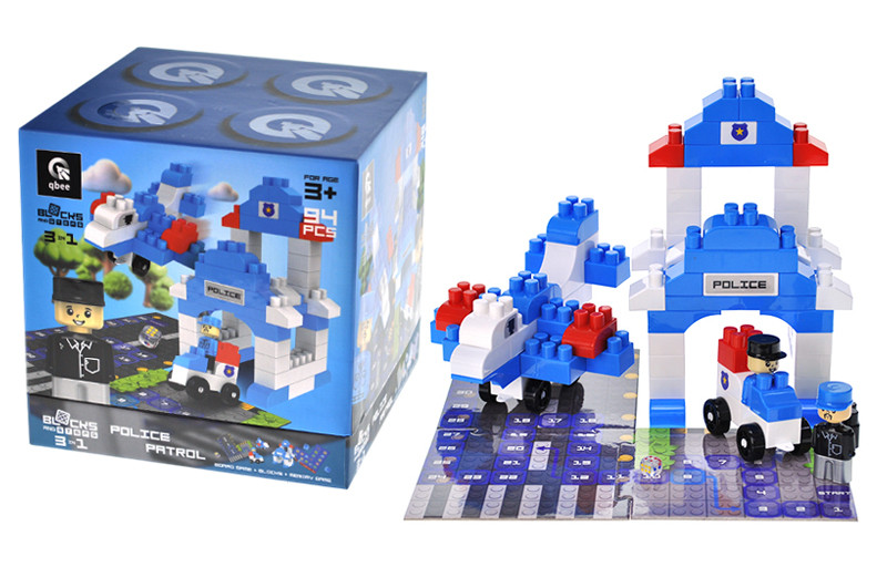 Конструктор великі деталі Поліція ходилка та меморі гра 3в1 94 деталі QB300-002