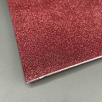Фоаміран із глітером клейова основа 1,6 мм, 1 аркуш А4 - малиновий