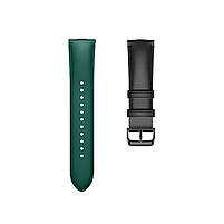 Комплект для Xiaomi Watch S3/S4 Black-green (безель ATR+шкіряний ремінець), фото 7