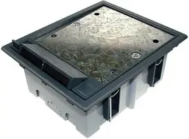 Короб підключчення Kontakt-Simon Puszka Podłogowa 4-Modułowa 8xK45 93mm+Sm402/9 Grafit SF410/14