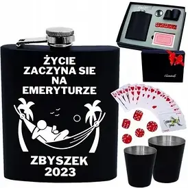 Подарунок Prezent Dla Emeryta Emerytki Piersiówka Z Grawerem