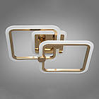 Світлодіодна люстра 50 Вт з підсвічуванням основи та пультом д/к колір каркасу золотий D-A9319/2G LED 3color, фото 2