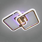 Світлодіодна люстра 50 Вт з підсвічуванням основи та пультом д/к колір каркасу золотий D-A9319/2G LED 3color, фото 4