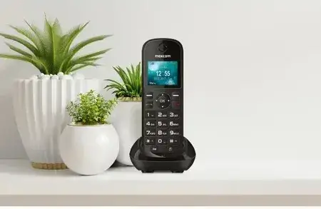 Стаціонарний телефон Maxcom MM 35D SE Black, фото 5