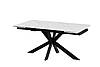 Стіл обідній Квант кераміка 160-220 см (чорний/білий мармур), фото 5