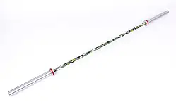 Гриф для штанги York Zelart TA-7234 (l-2,20м, гр.d-28мм,20кг, навантаження до 680кг, 6 підшип.з латунною