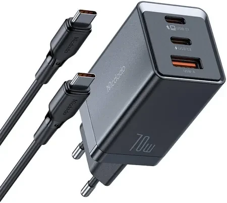 Зарядний пристрій Mcdodo Sieciowa Gan Ch 1543 2X Usb C 1X 67W  Do 2M Black