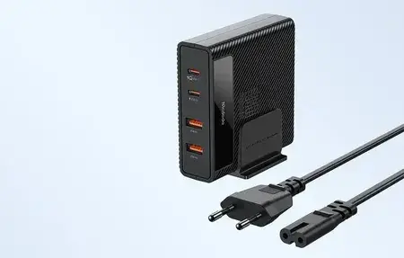 Зарядний пристрій Mcdodo Stacja ładująca Hyperspace GaN 100W CH-1802 2xUSB-C, 2xUSB-A (Black) (CH1802), фото 4