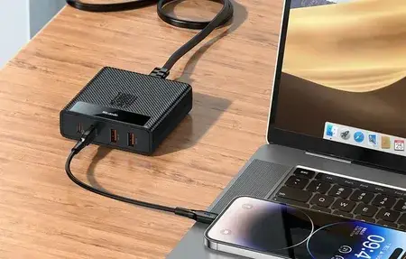 Зарядний пристрій Mcdodo Stacja ładująca Hyperspace GaN 100W CH-1802 2xUSB-C, 2xUSB-A (Black) (CH1802), фото 5