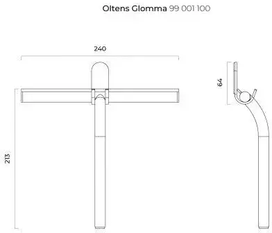 Аксесуар для прибирання Oltens Ściągaczka do wody + uchwyt Oltens Glomma 99001100, фото 3