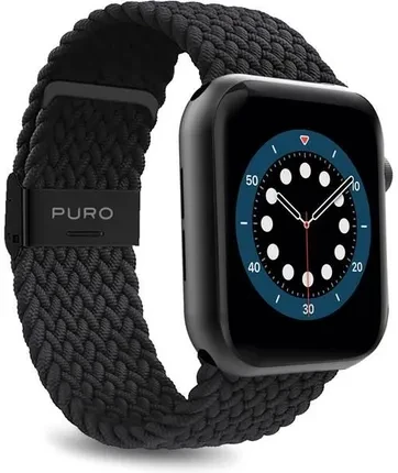 Ремінець для розумного годинника Puro Loop Band - Pleciony pasek do Apple Watch 38/40/41 mm (Black) (AW40LOOPBLK)