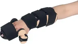 Стабілізатор ортопедичний QMED WHOSP-FT lewa L Szyna na dłoń i przedramię z ujęciem kciuka