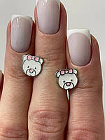 Срібні сережки дитячі Мі-мі-мішки