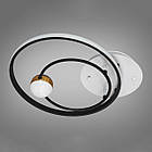 Світлодіодна люстра 35 Вт з пультом д/к та димером колір каркасу білий з чорним D-MX3090-2A WH+BK, фото 2