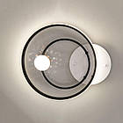 Світлодіодна люстра 35 Вт з пультом д/к та димером колір каркасу білий з чорним D-MX3090-2A WH+BK, фото 4