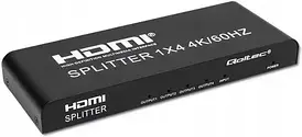 Спліттер Aktywny rozdzielacz Splitter 4 x HDMI 4K x 2K Qoltec 6Gb/s 60Hz High stability