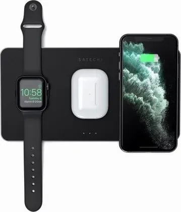 Зарядний пристрій SATECHI Trio Wireless Charging Pad Black (STX3TWCPM)