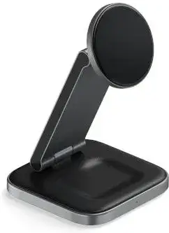 Зарядний пристрій Satechi 3-in-1 Foldable Charging Stand - składana ładująca Qi2 do trzech urządzeń (US,CAN,EU,UK) Gwiezdna, фото 3