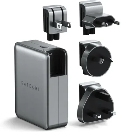 Зарядний пристрій Satechi 145W USB-C 4-Port GaN Travel Charger (ST-W145GTM)