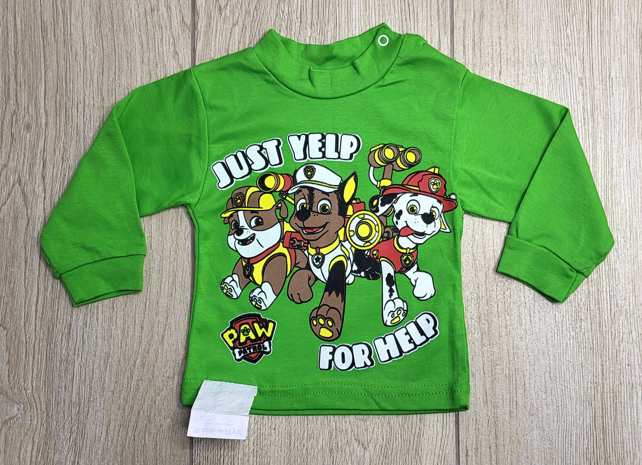 Водолазка дитяча Патруль на кнопках ріст 70-78 см бавовна, фото 1