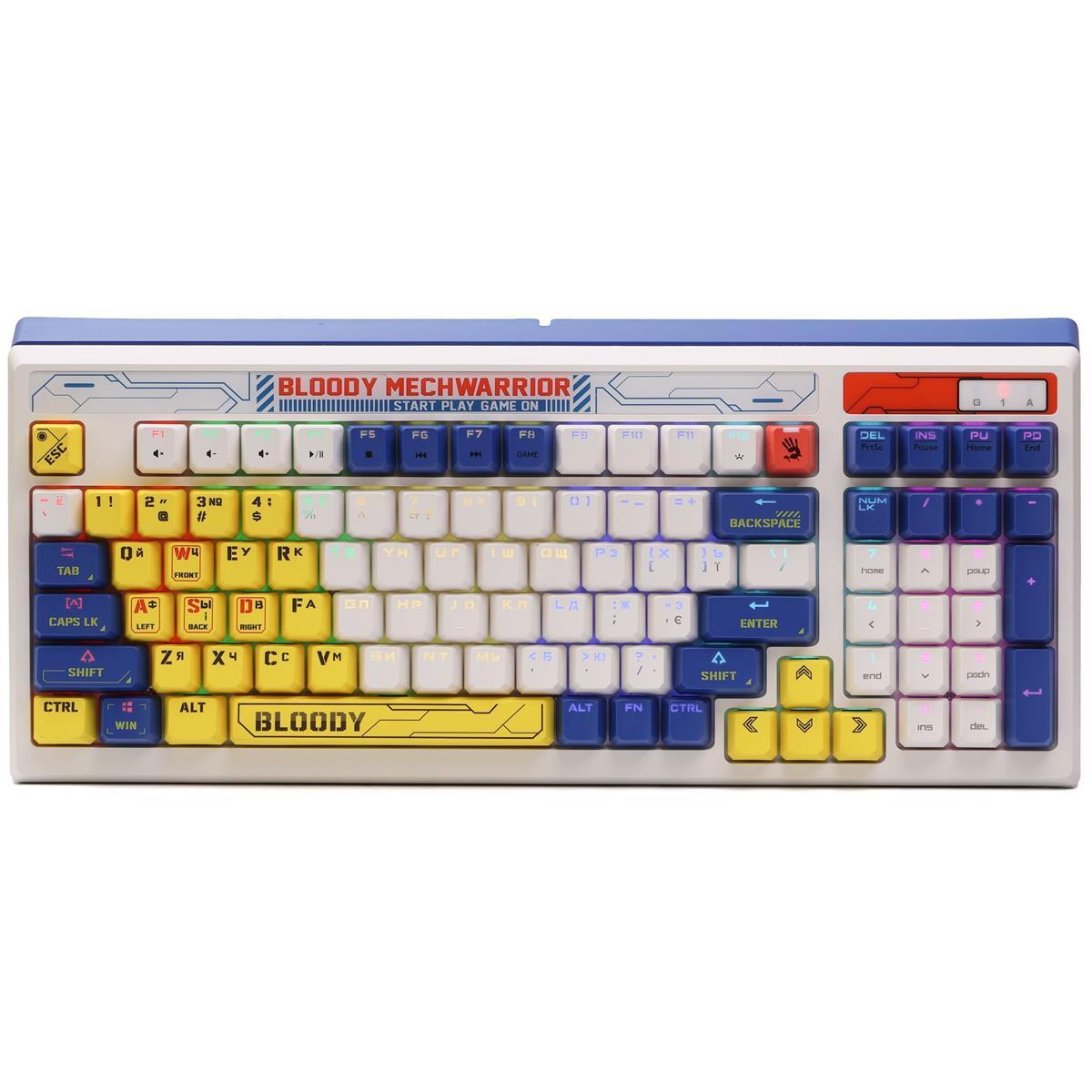 Клавіатура A4Tech Bloody B950 RGB Warrior Blue — ігрова механіка, RGB-підсвітка, швидкий відгук.