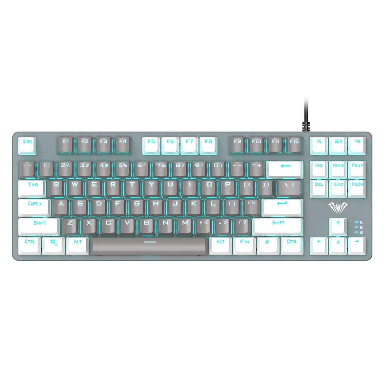 Ігрова клавіатура Aula Mechanical F3287 White/Grey Keycap KRGD Blue (6948391240688)