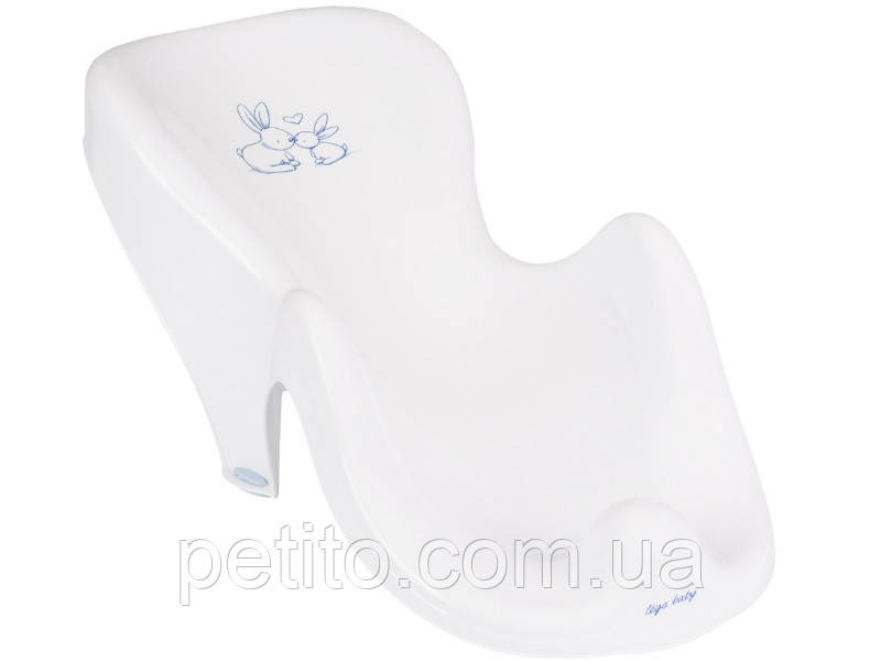 Гірка дитяча для купання антиковзка Bunny white