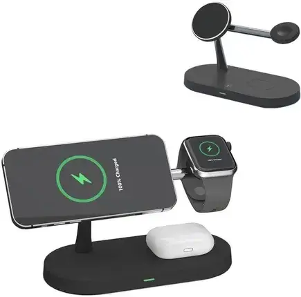 Зарядний пристрій indukcyjna 3w1 QI T268 do Apple iPhone/AirPods/Watch, фото 1