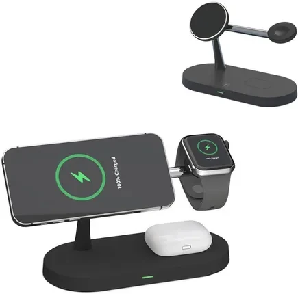Зарядний пристрій  indukcyjna 3w1 QI T268 do Apple iPhone/AirPods/Watch
