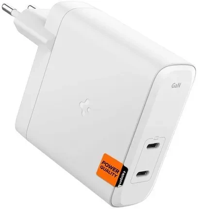 Зарядний пристрій Spigen Arcstation Pro Gan 1402 2 Port Network Charger 140W White