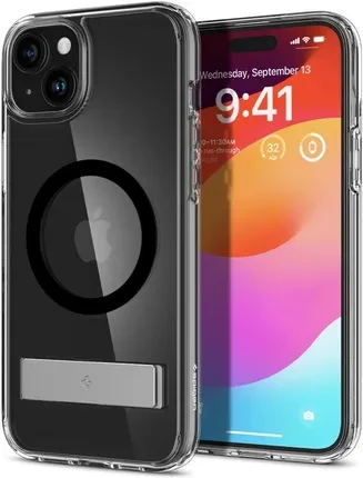 Чохол для телефону Spigen Etui Ultra Hybrid S Magsafe Z Podstawką Do Iphone 15 Plus Black