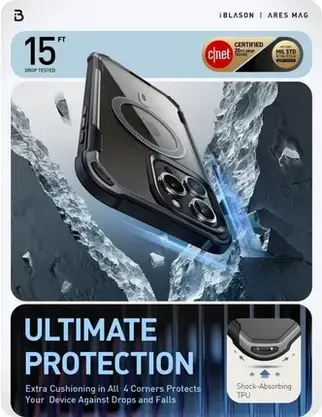Чохол для телефону Supcase Iblsn Ares Mag Magsafe Iphone 15 Pro Max Black, фото 3